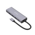 Onten OT-95123 5 in 1 Multifunctional Type-C + USB + HDMI Docking Station, Cable Length: 145mm(Silve