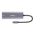 Onten OT-95123 5 in 1 Multifunctional Type-C + USB + HDMI Docking Station, Cable Length: 145mm(Silve