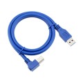 USB 3.0 A Male to Right 90 Degrees Angle USB 3.0 Type-B Male High Speed Printer Cable, Cable Length:
