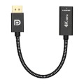 4K 60Hz DisplayPort Male to HDMI Female Adapter Cable (Silver+Black)