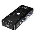 KSW-401V 4 VGA + 3 USB Ports to VGA KVM Switch Box with Control Button for Monitor, Keyboard, Mouse,