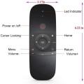 W1 Wireless QWERTY 57-Keys Keyboard 2.4G Air Mouse Remote Controller with LED Indicator for Android