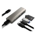 Rocketek HC463 USB3.1 Gen2  to Type-C 3.1 + USB 3.1 + SD / TF 6 in 1 HUB Adapter