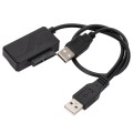 SATA to USB 2.0 Adatper Cable Optical Drive Cable with Power Supply