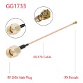 IPX Female to GG1733 RP-SMA Male RG178 Adapter Cable, Length: 15cm