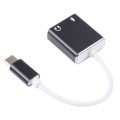 USB-C / Type-C to Jack 3.5mm Earphone Microphone Sound Card(Black)