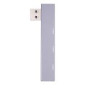 889R USB Male to Dual USB 2.0+USB 3.0 Female Adapter(Silver)