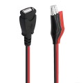 USB-A Female To 2 x Crocodile Clip Power Connection Extension Cable, Length: 0.5m
