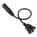 3-pin XLR Male to RJ45 Female Ethernet LAN Network Extension Cable, Cable Length: 30cm (Black)