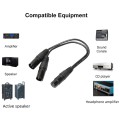 30cm 3 Pin XLR CANNON 1 Female to 2 Male Audio Connector Adapter Cable for Microphone / Audio Equipm