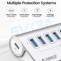 ORICO M3U7 Aluminum Alloy 7-Port USB 3.2 Gen1 5Gbps HUB with 0.5m Cable(Silver)