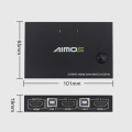 AM-KVM201 4K Ultra HD Metal Case 2 In 1 Out HDMI KVM Switch