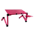 Portable 360 Degree Adjustable Foldable Aluminium Alloy Desk Stand with Cool Fans & Mouse Pad for La