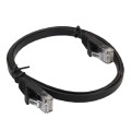 1m CAT6 Ultra-thin Flat Ethernet Network LAN Cable, Patch Lead RJ45 (Black)