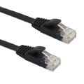 1m CAT6 Ultra-thin Flat Ethernet Network LAN Cable, Patch Lead RJ45 (Black)