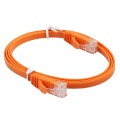 1m CAT6 Ultra-thin Flat Ethernet Network LAN Cable, Patch Lead RJ45 (Orange)