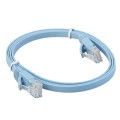 1m CAT6 Ultra-thin Flat Ethernet Network LAN Cable, Patch Lead RJ45 (Blue)