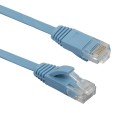 1m CAT6 Ultra-thin Flat Ethernet Network LAN Cable, Patch Lead RJ45 (Blue)