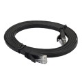 1.8m CAT6 Ultra-thin Flat Ethernet Network LAN Cable, Patch Lead RJ45 (Black)