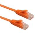 2m CAT6 Ultra-thin Flat Ethernet Network LAN Cable, Patch Lead RJ45 (Orange)