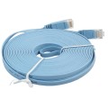 8m CAT6 Ultra-thin Flat Ethernet Network LAN Cable, Patch Lead RJ45 (Blue)