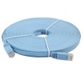15m CAT6 Ultra-thin Flat Ethernet Network LAN Cable, Patch Lead RJ45 (Blue)