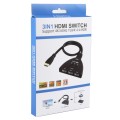3 x 1 4K 60Hz YUV4:4:4 HDR HDMI Switcher with Pigtail HDMI Cable