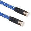 1m Gold Plated CAT-7 10 Gigabit Ethernet Ultra Flat Patch Cable for Modem Router LAN Network, Built