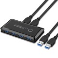 UK204V Drive-free USB 3.0 Switch Selector 2 USB Ports Sharing 4 USB Ports Switcher Adapter for Mouse