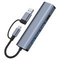 BYL-2208 5 in 2 USB + USB-C / Type-C to USB Multifunctional Docking Station HUB Adapter