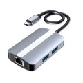 BYL-2112 5 in 1 USB-C / Type-C to USB Multifunctional Docking Station HUB Adapter