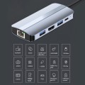 BYL-2206 9 in 1 USB-C / Type-C to USB Multifunctional Docking Station HUB Adapter