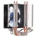 LED CPU Cooler Pure Copper Double Heat Pipe CPU Radiator CPU Fan, with Blue Light
