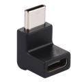 Type-C / USB-C Male to Type-C / USB-C Female 90 Degree Elbow Head Aluminium Alloy Adapter (Black)