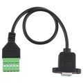 USB Type-B Female Plug to 5 Pin Pluggable Terminals Solder-free USB Connector Solderless Connection
