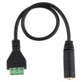 3.5mm Female to 3 Pin Pluggable Terminals Solder-free Connector Solderless Connection Adapter Cable,