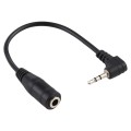2.5mm Right Angle Male Plug to 3.5mm Female Jack Stereo AUX Audio DC Power Adapter Converter Cable,