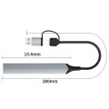 V253B 5 in 1 USB + USB-C/Type-C to USB Multifunctional Docking Station HUB Adapter