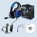 Soulbytes S11 USB + 3.5mm 4 Pin Adjustable LED Light Gaming Headset with Mic (Blue)