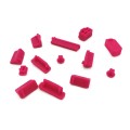 13 in 1 Universal Silicone Anti-Dust Plugs for Laptop(Rose Red)