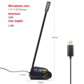 HXSJ TSP202 RGB Lighting Bendable USB Voice Chat Video Conference Microphone