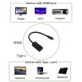 DNX-1 Mini Portable USB 3.1 USB-C/Type-C to HDMI HD 4K Conversion Cable(Black)
