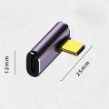 240W USB-C/Type-C Female to USB-C/Type-C Male 40Gbps Medium Bend Adapter with Light