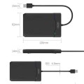 UNITEK SATA 2.5 inch USB 3.0 Interface HDD Enclosure, Length: 30cm