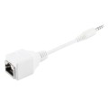 CAT5 RJ45 Socket to 3.5mm 4 Pole Male Plug Audio Ethernet LAN Network Adapter, Total Length: about 1