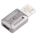 2 in 1 USB + 8 Pin to Type-C Charging Adapter