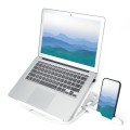 General-purpose Increased Heat Dissipation For Laptops Holder, Style: with Mobile Phone Holder(White