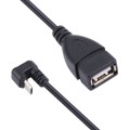 U-shaped Micro USB Male to USB 2.0 Female OTG Data Cable