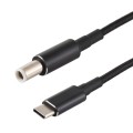 PD 100W 7.4 x 0.6mm Male to USB-C / Type-C Male Nylon Weave Power Charge Cable for Dell, Cable Lengt