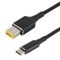 100W Big Square Male to USB-C / Type-C Male Nylon Weave Power Charge Cable for Lenovo, Cable Length: